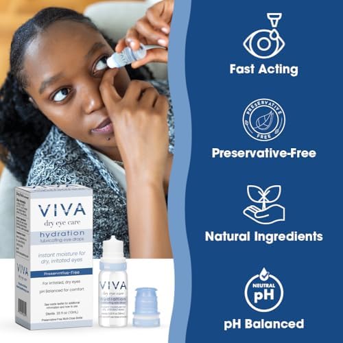Amcon Viva Gotas Hidratantes para los Ojos | Alivio para Ojos Secos Sin Conservadores | Hidratación Instantánea | 0.33 Fl Oz (10 mL) - imagen 3