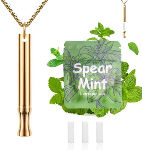 Paquete de 3 Núcleos de Sabor Menta Verde a Base de Plantas para Collar de Respiración | 9 Núcleos en Total, Compatible con Difusores para Alivio de - imagen 8