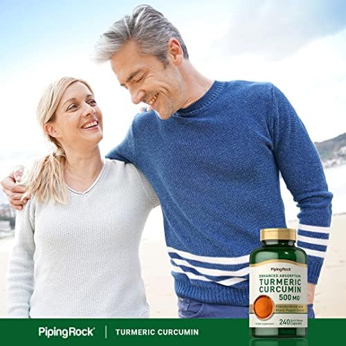 Suplemento de Cúrcuma Curcumina Piping Rock | 240 Cápsulas | Con Extracto de Pimienta Negra | Complejo Estandarizado | Sin OGM, Libre de Gluten - imagen 6