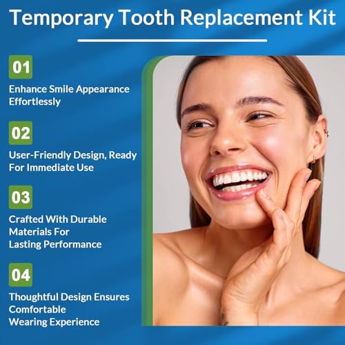 Carillas Dentales para Mujeres, Kit de Reemplazo de Dientes Faltantes, Carilla Superior Cosmética, Kit de Reparación Temporal Unisex, 6 Piezas - imagen 2