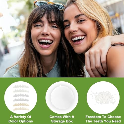 Carillas Dentales para Mujeres, Kit de Reemplazo de Dientes Faltantes, Carilla Superior Cosmética, Kit de Reparación Temporal Unisex, 6 Piezas - imagen 5