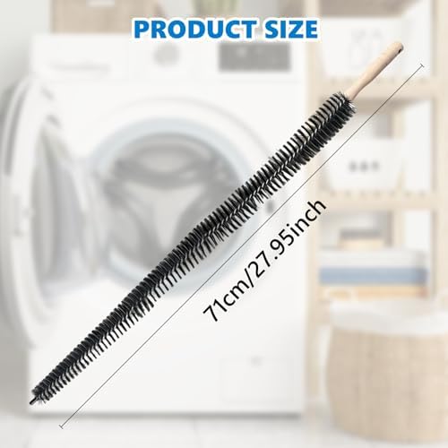 Cepillo Limpiador de Conductos de Secadora Rejarr de Cerdas Completas, Herramienta para Eliminar Pelusa y Cabello de Mascotas, 27.95 Pulgadas, - imagen 6