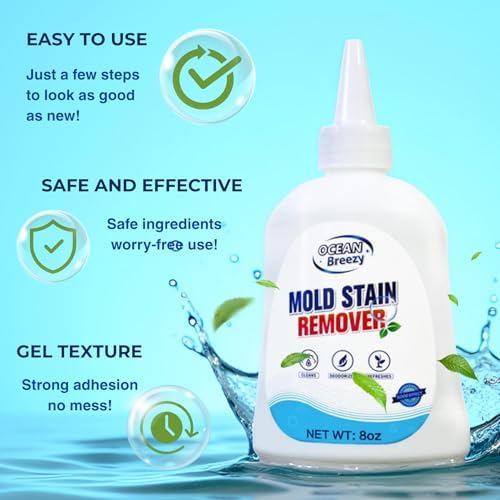 Gel Quitamanchas de Moho OceanBreezy 8 Fl Oz, Limpiador de Superficies para Grout, Ideal para Lavadoras, Refrigeradores, Azulejos y Fregaderos - imagen 2