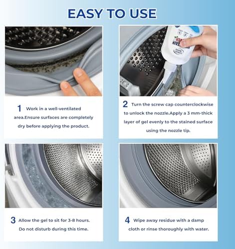 Gel Quitamanchas de Moho OceanBreezy 8 Fl Oz, Limpiador de Superficies para Grout, Ideal para Lavadoras, Refrigeradores, Azulejos y Fregaderos - imagen 6