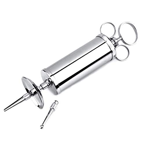 Jeringa para Remoción de Cerumen SURGICAL ONLINE de 4 OZ - Latón con Acabado en Cromo, Ideal para Hogar, EMT, Bomberos, Policías, Estudiantes de - imagen 1