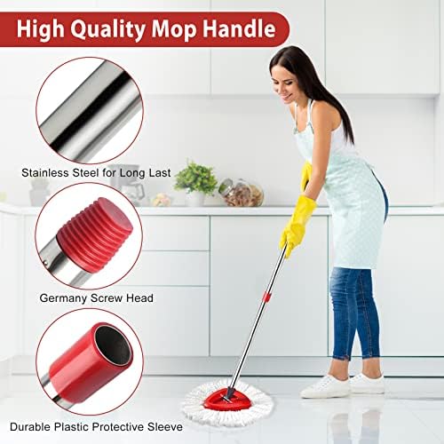 Mango de Repuesto HiBaBy para Mopas de 4 Secciones - 2.5-5 Pies, Compatible con Mango Ocedar EasyWring (Cabezal y Base No Incluidos) - imagen 6