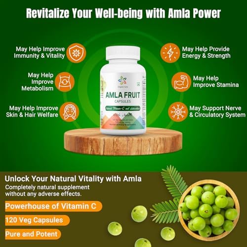 Cápsulas de Amla 1500mg - 120 Cápsulas Veganas. Vitamina C Natural, Potencia la Inmunidad, Brillo en la Piel, Energía y Antioxidantes. Superalimento - imagen 4