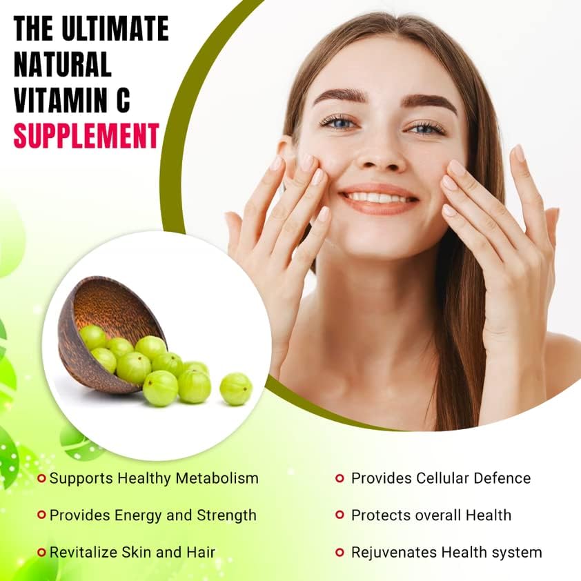 Cápsulas de Amla 1500mg - 120 Cápsulas Veganas. Vitamina C Natural, Potencia la Inmunidad, Brillo en la Piel, Energía y Antioxidantes. Superalimento - imagen 6