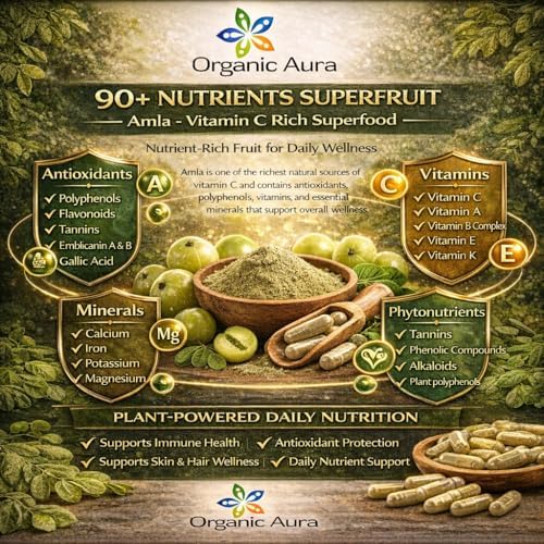 Cápsulas de Amla 1500mg - 120 Cápsulas Veganas. Vitamina C Natural, Potencia la Inmunidad, Brillo en la Piel, Energía y Antioxidantes. Superalimento - imagen 7