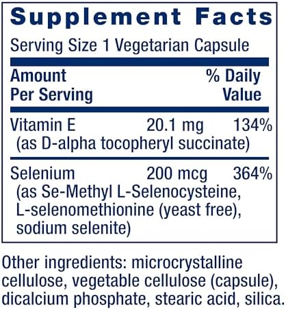 Life Extension Super Selenium Complex, 200 mcg – 3 Formas de Selenio, Vitamina E – Apoyo a la Salud Celular y Longevidad – Sin Gluten, No OGM, - imagen 3