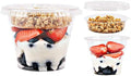 Vasos Parfait de Plástico Transparente Aatriet con Inserto y Tapas Sin Agujero - Vasos para Yogur, Frutas, Dips y Verduras, Desayunos y Snacks para - imagen 1