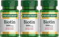 Tabletas de Biotina Nature's Bounty 1000 mcg, Fresa, 100 piezas, Paquete de 3 - imagen 1
