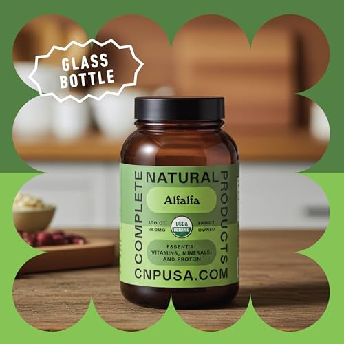 Complete Natural Products Hoja de Alfalfa Pura - 100 Cápsulas - 450mg de Polvo Orgánico de Hoja de Alfalfa en Cápsulas Veganas - imagen 4