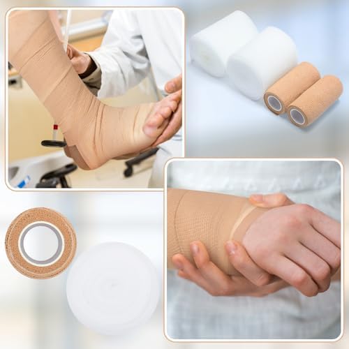 Geiserailie 4 Piezas Sistema de Vendaje de Compresión de 2 Capas para Hinchazón de Piernas, Vendajes de Espuma para Piernas - imagen 2