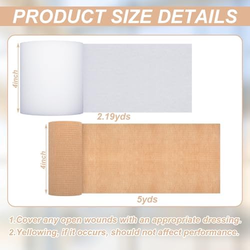 Geiserailie 4 Piezas Sistema de Vendaje de Compresión de 2 Capas para Hinchazón de Piernas, Vendajes de Espuma para Piernas - imagen 5