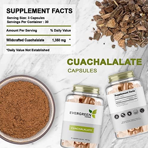 Hierbas Evergreen Cuachalalate (Amphipetyglum Adstringens) - Bolsa Resellable para Mantener la Frescura (Cápsulas) - imagen 2