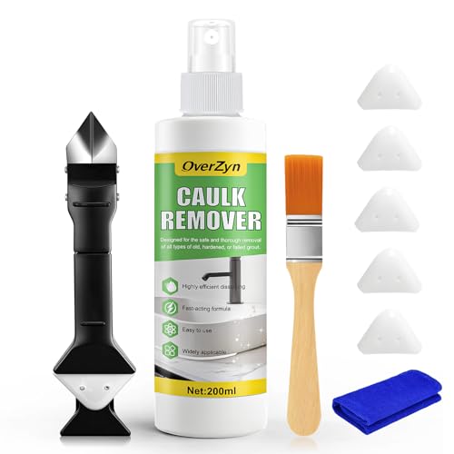 Removedor de Calafateo OverZyn, Limpiador de Silicona con Herramienta para Remoción, 6.76 Oz, Eficaz y Seguro para Baños, Cocinas y Ventanas - imagen 1