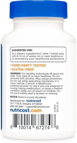 Nutricost Melatonina 12mg, 240 Tabletas - 12mg por Porción, Sin OGM, Libre de Gluten - imagen 3