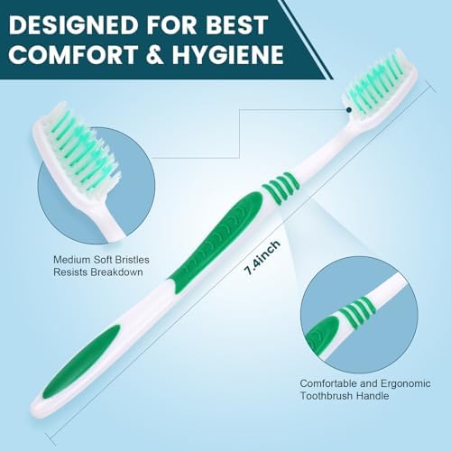 Paquete de 100 Cepillos de Dientes Premium Navona, Desechables, para Niños, con Cerdas Suaves Medias, Mango Ergonómico, Perfectos para Viajes y - imagen 3