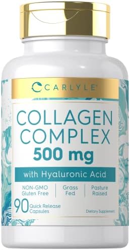 Píldoras de Colágeno Carlyle con Ácido Hialurónico | 500mg | 90 Cápsulas | Colágeno Hidrolizado Tipo 1 y 3 | Suplemento Sin OGM y Sin Gluten - imagen 1