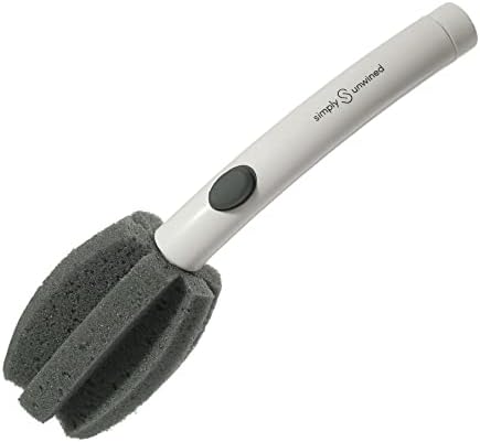 Simply Unwined | The WINE Brush – Esponja de limpieza para copas de vino con dispensador de jabón y cabeza reemplazable, limpia el borde y el tazón. - imagen 6