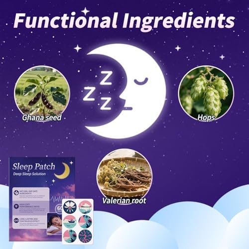 Parches para Dormir Gethorey para Adultos, Paquete de 60, Parches de Sueño Profundo Mejorados, Ingredientes Naturales, Comodidad Nocturna Duradera - imagen 2