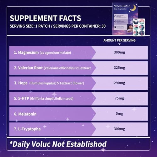 Parches para Dormir Gethorey para Adultos, Paquete de 60, Parches de Sueño Profundo Mejorados, Ingredientes Naturales, Comodidad Nocturna Duradera - imagen 6