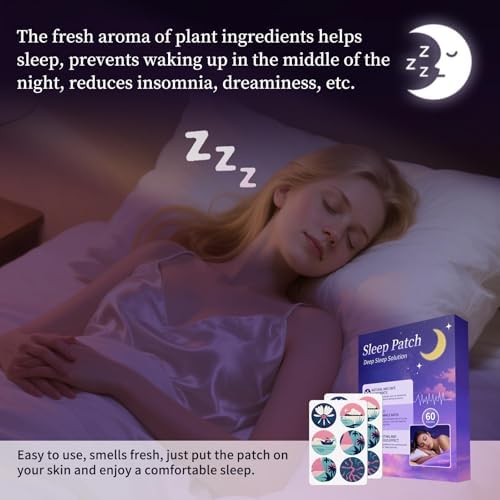 Parches para Dormir Gethorey para Adultos, Paquete de 60, Parches de Sueño Profundo Mejorados, Ingredientes Naturales, Comodidad Nocturna Duradera - imagen 7