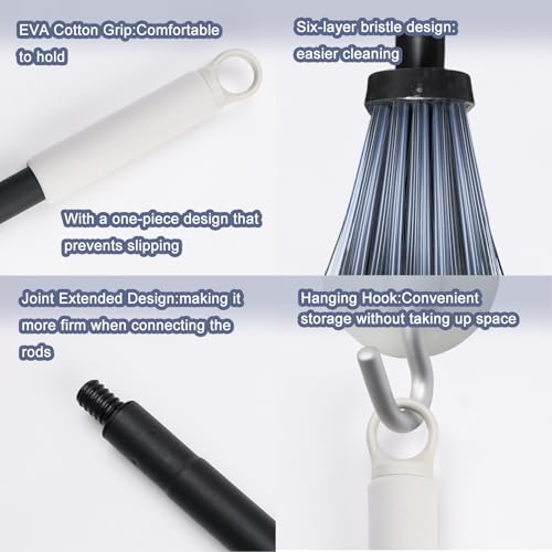 Escoba Exterior Zthluyc para Limpiar Pisos - Escoba Resistente para Garajes, Terrazas y Porches - imagen 5