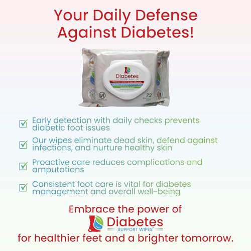 Toallitas para Diabéticos Diabetes Support Wipes® - Toallitas Naturales pH Específicas para Pies y Cuerpo, Alivian Picazón y Seca, 72 piezas - imagen 3