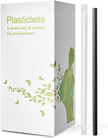 Popotes Compostables PLA Negros KTOB - 200 Piezas, 100% Envuelto Individualmente, Biodegradables y Ecológicos, Popotes de Plástico a Base de Plantas - imagen 1