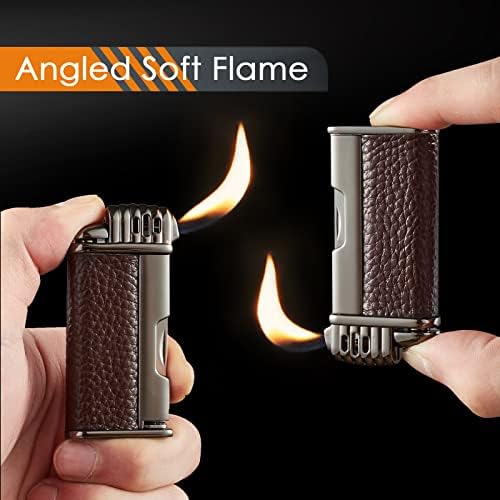 Encendedor Urgrette 3 en 1 Butano con Llama Suave Angulada, Recargable, Incluye 3 Herramientas Limpiapipas, Ideal para Camping, Parrilla y Velas (Gas - imagen 2
