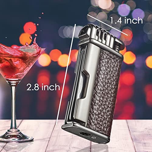 Encendedor Urgrette 3 en 1 Butano con Llama Suave Angulada, Recargable, Incluye 3 Herramientas Limpiapipas, Ideal para Camping, Parrilla y Velas (Gas - imagen 5