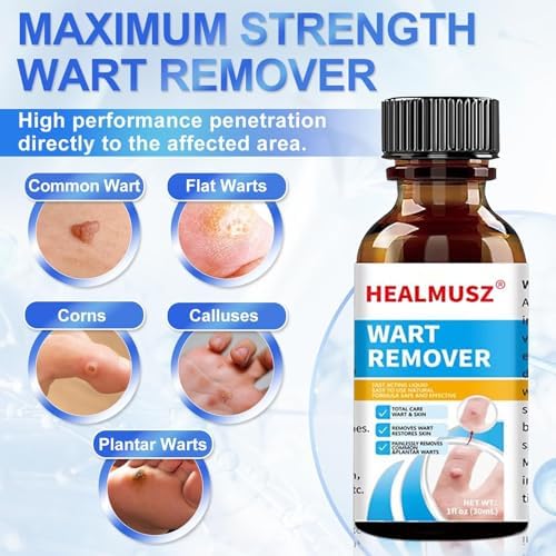 HEALMUSZ Líquido Quitapapilomas 5% Ácido Salicílico, Eliminador de Verrugas para Genitales, Comunes, Planas, Durezas y en Pies - imagen 2