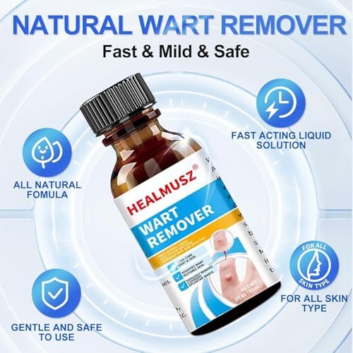 HEALMUSZ Líquido Quitapapilomas 5% Ácido Salicílico, Eliminador de Verrugas para Genitales, Comunes, Planas, Durezas y en Pies - imagen 3