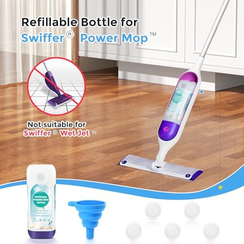 Botella Refillable Ndoge Power Mop™ para Mopas Swiffer® PowerMop™ Multi-Superficie, 775ML / 26 FL OZ, Contenedor Reutilizable a Prueba de Fugas - imagen 2