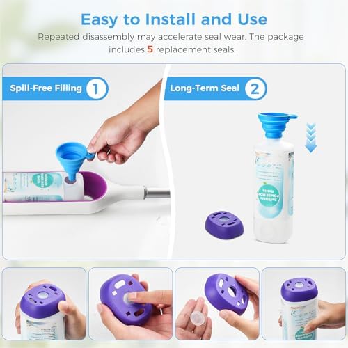 Botella Refillable Ndoge Power Mop™ para Mopas Swiffer® PowerMop™ Multi-Superficie, 775ML / 26 FL OZ, Contenedor Reutilizable a Prueba de Fugas - imagen 4