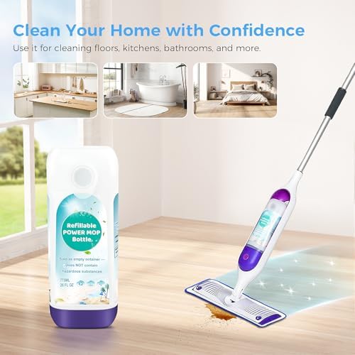 Botella Refillable Ndoge Power Mop™ para Mopas Swiffer® PowerMop™ Multi-Superficie, 775ML / 26 FL OZ, Contenedor Reutilizable a Prueba de Fugas - imagen 7