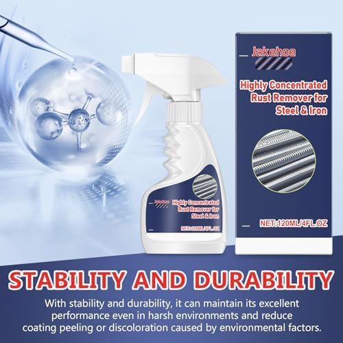Enterlent Removedor de Óxido Pesado para Metal, Spray Multiusos, Limpiador de Acero Inoxidable, Potente Eliminador de Óxido, Convertidor de Óxido - imagen 5