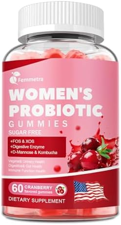 Femmetra 18 en 1 Probióticos para Mujeres con Prebióticos - 200 Mil Millones CFU con Enzimas Digestivas, Arándano, Kombucha - Gomas Vaginales Sin - imagen 1