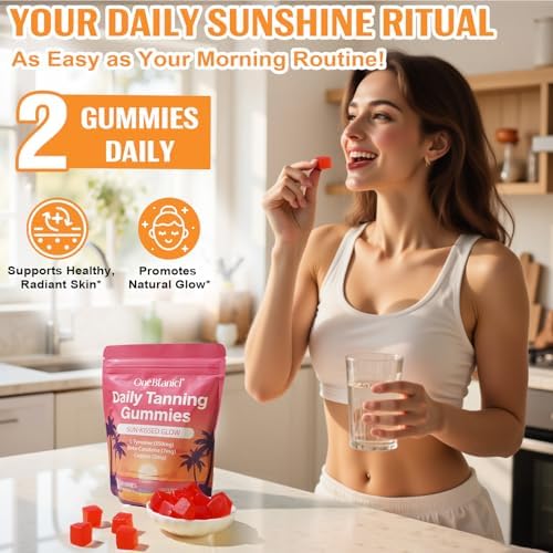 Gomitas Bronceadoras Diarias EIFTG - Brillo Natural Sin Sol - Con L-Tirosina y Beta-Caroteno para Mejorar el Bronceado, Cuidar y Proteger la Piel, - imagen 4