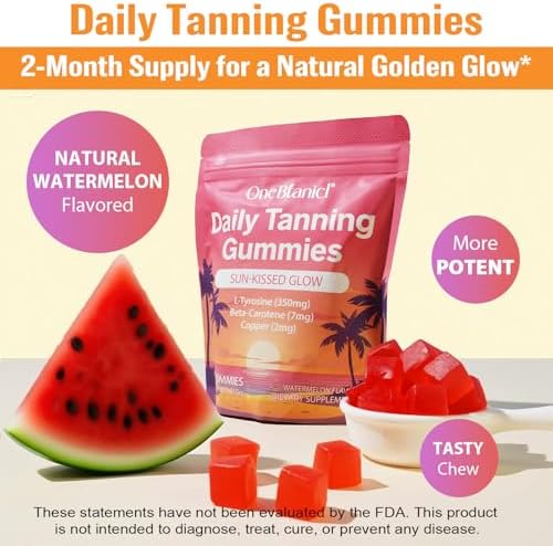 Gomitas Bronceadoras Diarias EIFTG - Brillo Natural Sin Sol - Con L-Tirosina y Beta-Caroteno para Mejorar el Bronceado, Cuidar y Proteger la Piel, - imagen 6