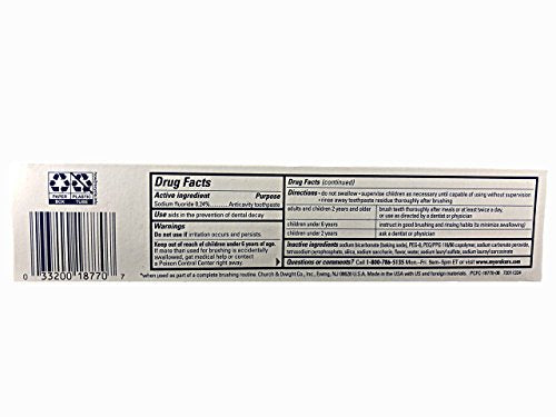 Pasta de Dientes Arm & Hammer Peroxicare con Bicarbonato y Control de Sarro Sabor Menta Fresca 6 oz (Paquete de 5) - imagen 2