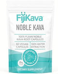 Cápsulas de Kava Noble FijiKava, 600mg de Kavalactonas por porción, suplemento vegano y no transgénico para relajación y sueño, 60 cápsulas - imagen 1