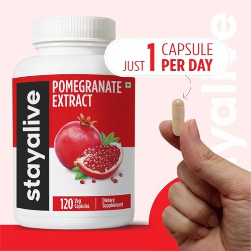 Cápsulas de Extracto de Granada STAY ALIVE, 20:1 Super Extracto con 40% Ácido Elágico, 120 Contenido, Suplemento Natural Sin OGM y Sin Gluten para - imagen 7