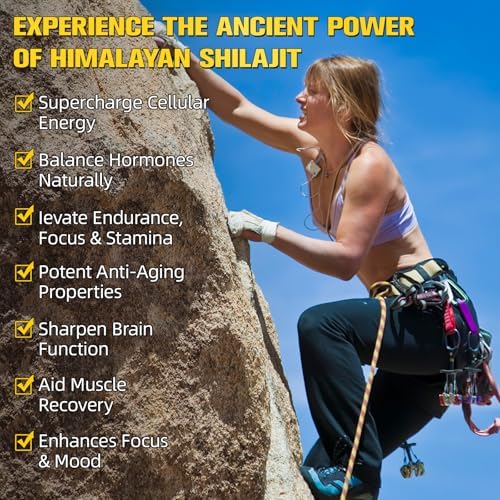 Gomitas de Shilajit para Hombres y Mujeres, Shilajit Dorado Himalayo 100% Natural con Ashwagandha y Gokshura, 60 Gomitas Ricas en Minerales - imagen 3