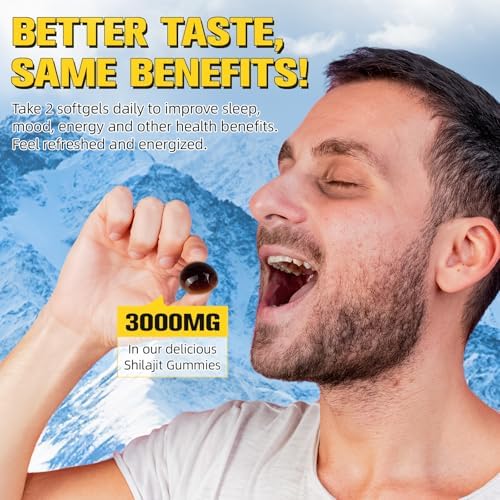Gomitas de Shilajit para Hombres y Mujeres, Shilajit Dorado Himalayo 100% Natural con Ashwagandha y Gokshura, 60 Gomitas Ricas en Minerales - imagen 5