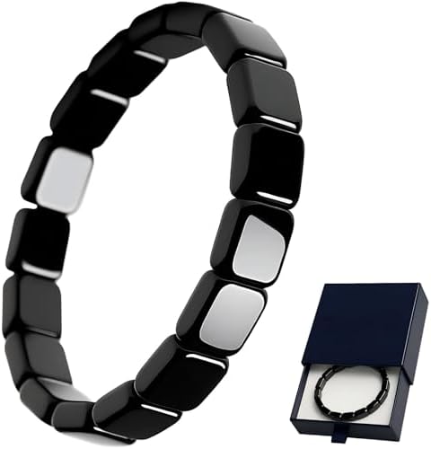Pulsera de Hematita para Hombre JZSCBYD, Pulsera de Moda Natural. Reaviva la Masculinidad, Recupera Fuerza y Confianza. Regalo Inspirador. - imagen 1