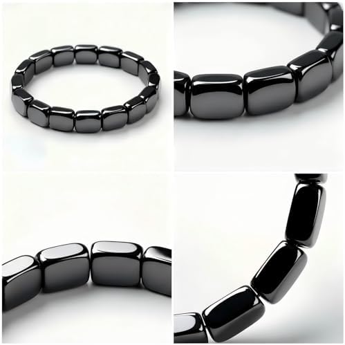 Pulsera de Hematita para Hombre JZSCBYD, Pulsera de Moda Natural. Reaviva la Masculinidad, Recupera Fuerza y Confianza. Regalo Inspirador. - imagen 2