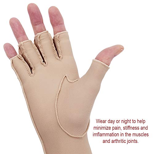 Guante de Compresión Terapéutica Norco para Edema. Indicado para Hinchazón y Dolor por Artritis. Sin Dedos. Tela Suave y Elástica. Costuras - imagen 4